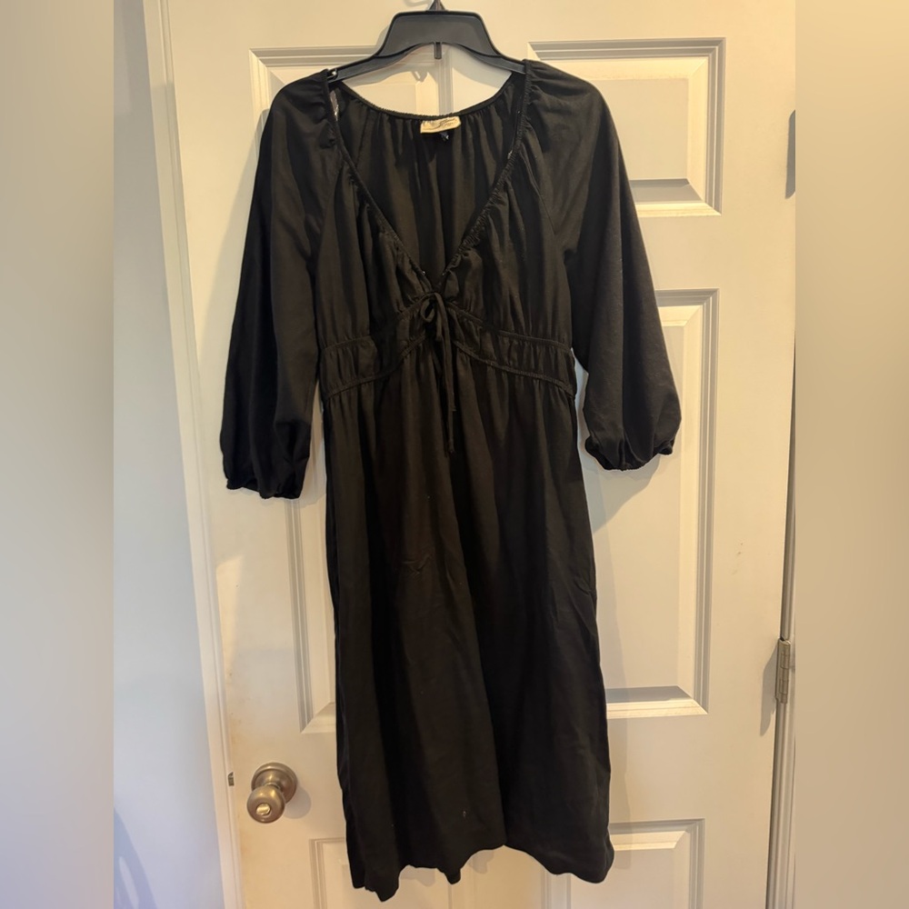 Universal Thread Elegant Black Long Sleeve Dress